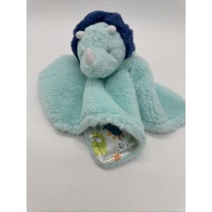 Parent's Choice Triceratops Lovey Blue Security Blanket New